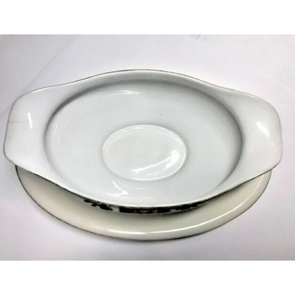 Noritake 42200 Gravy Boat w/Attached Under Plate, Pristine Condition